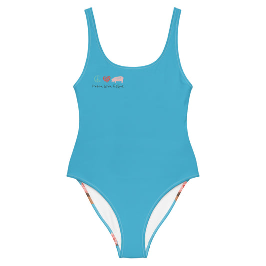 NEW -Cupcake -One-Piece Swimsuit- Blue- Adult