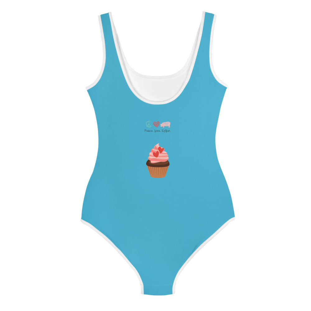 NEW -Cupcake- Youth Swimsuit- Blue