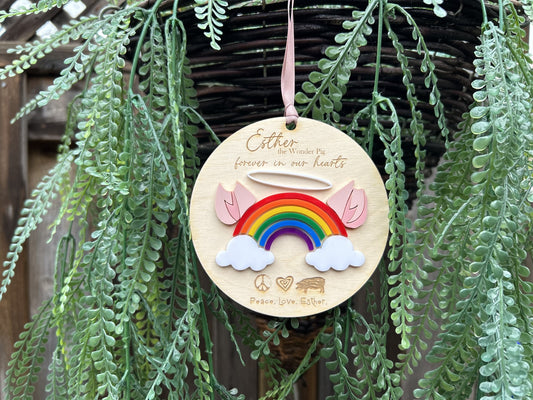 NEW- ESTHER #Forever - Rainbow & Piggy Ears -Commemorative Ornament