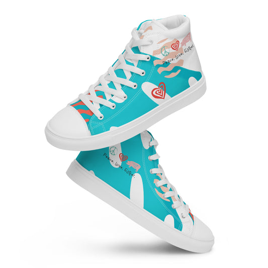 NEW- Ladies High top canvas shoes
