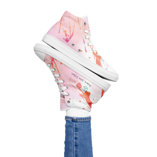 NEW-Ladies high top canvas shoes