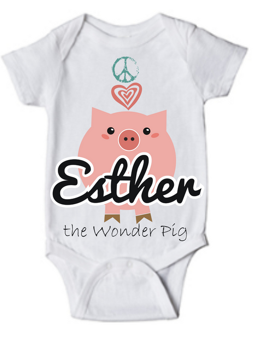 Peace Love Esther - Infants Fine Jersey Baby Bodysuit