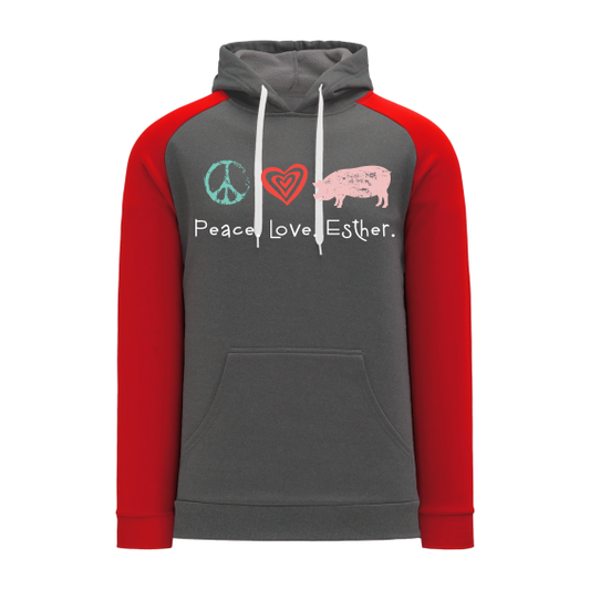 Peace. Love. Esther - Two Color Unisex Hoodie