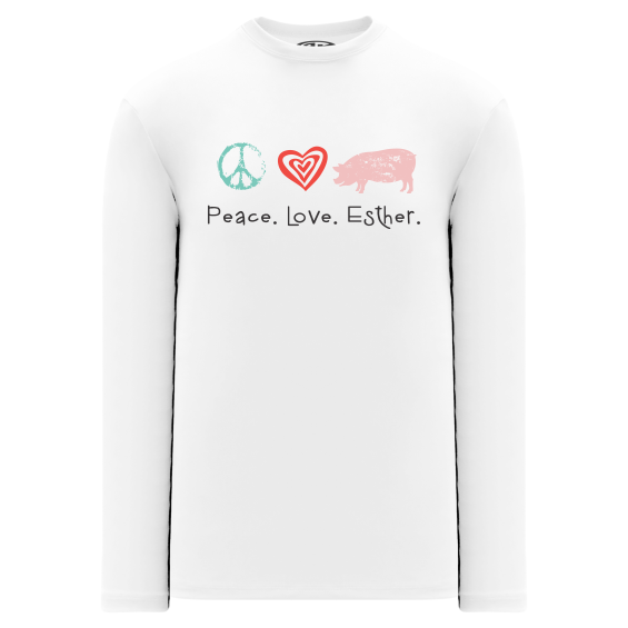 Peace. Love. Esther - Ladies Long Sleeve