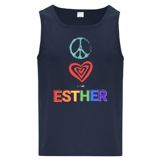 Peace love Rainbow Esther-UNISEX tank-ATC 1004