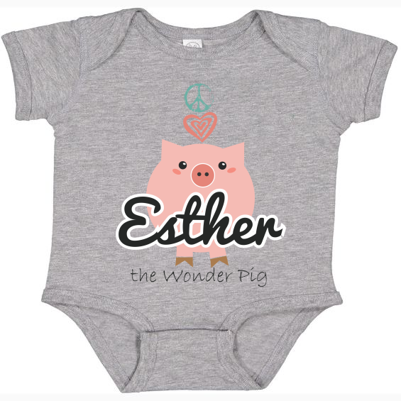 Peace Love Esther - Infants Fine Jersey Baby Bodysuit