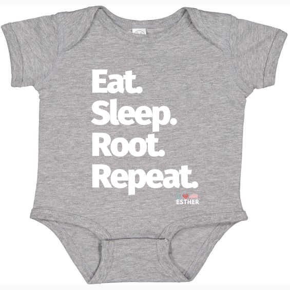 Eat. Sleep. Root. Repeat -Infants Fine Jersey Baby Bodysuit
