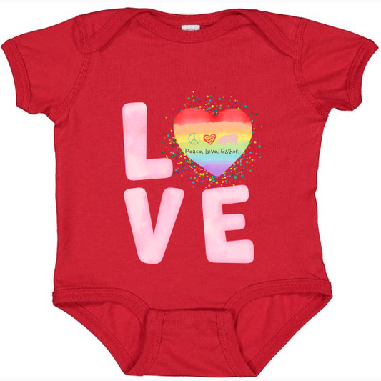 LOVE -Infants Fine Jersey Baby Bodysuit