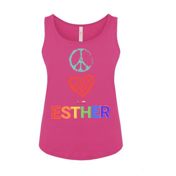 Peace Love Rainbow Esther  -Ladies Style- PRIDE Tank 80004L