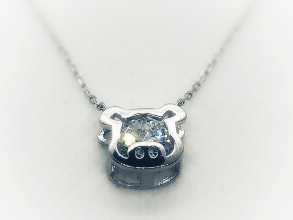 3D Pig Necklace and Earring Set