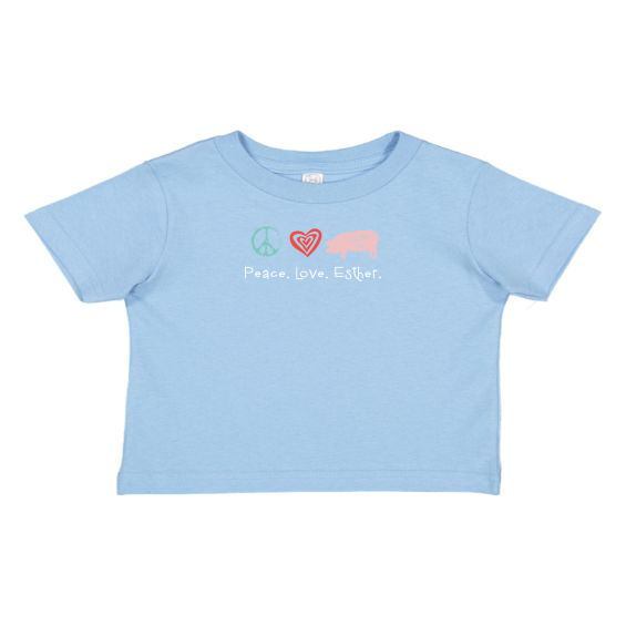 Peace. Love. Esther -Infants Fine Jersey Toddler -Youth T-Shirt