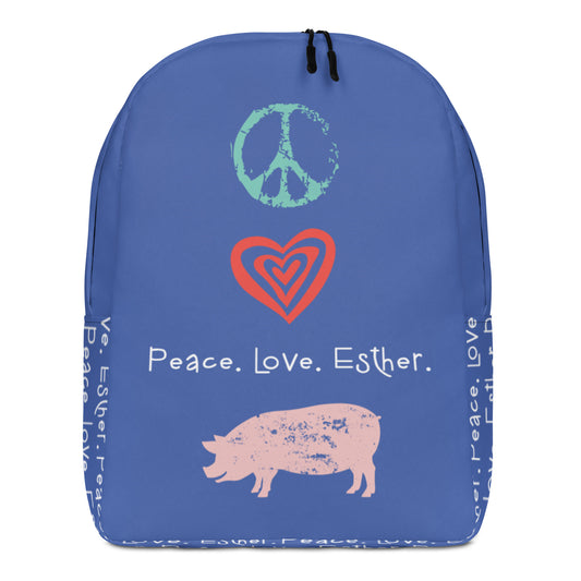 Peace. Love. Esther -Minimalist Backpack