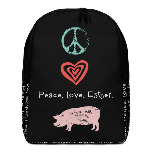 Peace.Love.Esther -Minimalist Backpack