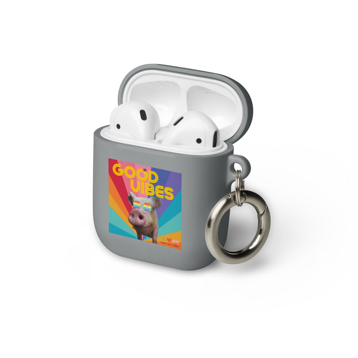 NEW -AirPods®- Good Vibes- Rubber cover case
